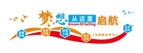 企业文化墙奋斗奋斗的自己上班励志办公室标语