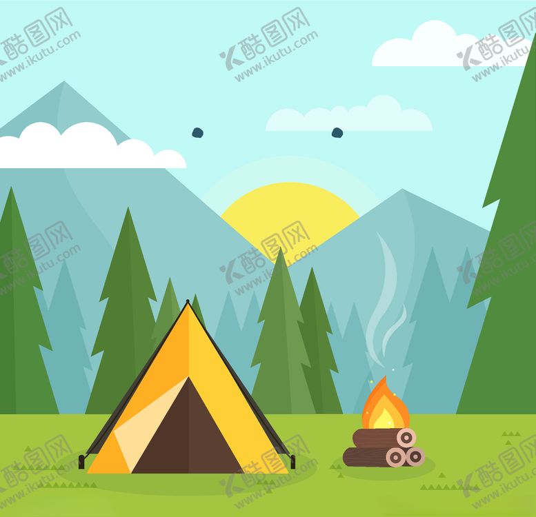编号：62770709220926183074【酷图网】源文件下载-卡通野营