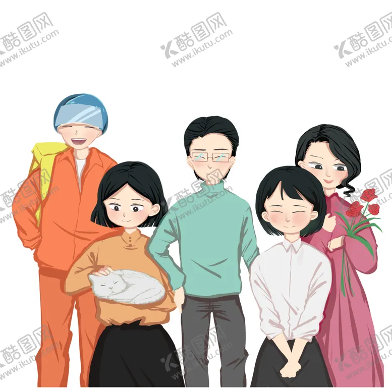 编号：96013712221632377950【酷图网】源文件下载-手绘劳动人民  