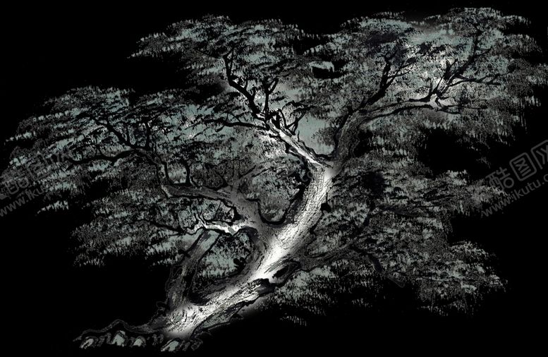 编号：78084405101013527000【酷图网】源文件下载-水墨中国风迎客松