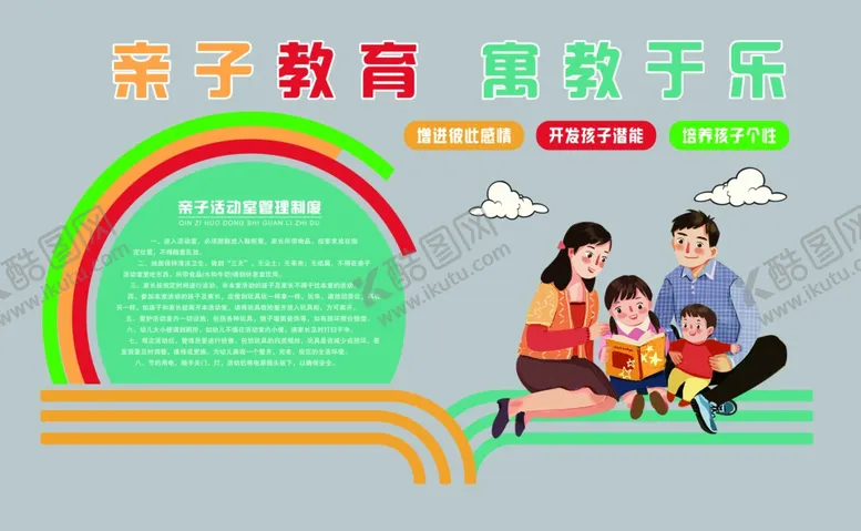 编号：72105409150930547152【酷图网】源文件下载-亲子活动室文化墙