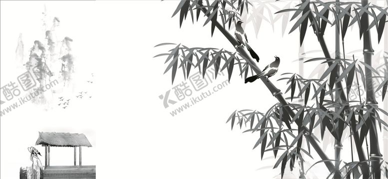 编号：64095806170326585300【酷图网】源文件下载-水墨竹