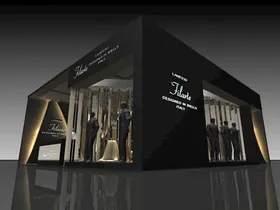 展览3D模型二面开口示效果图图片