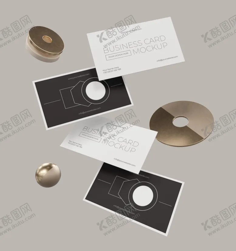 编号：49320610082212082854【酷图网】源文件下载-土豪金名片样机