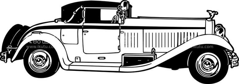 编号：76410310022220312486【酷图网】源文件下载-手绘卡通复古汽车    