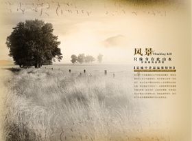 庭院风景品质生活房地产宣传海报