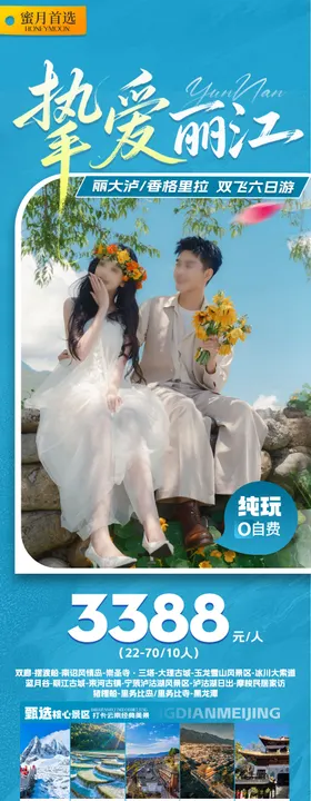 云南旅游景点海报