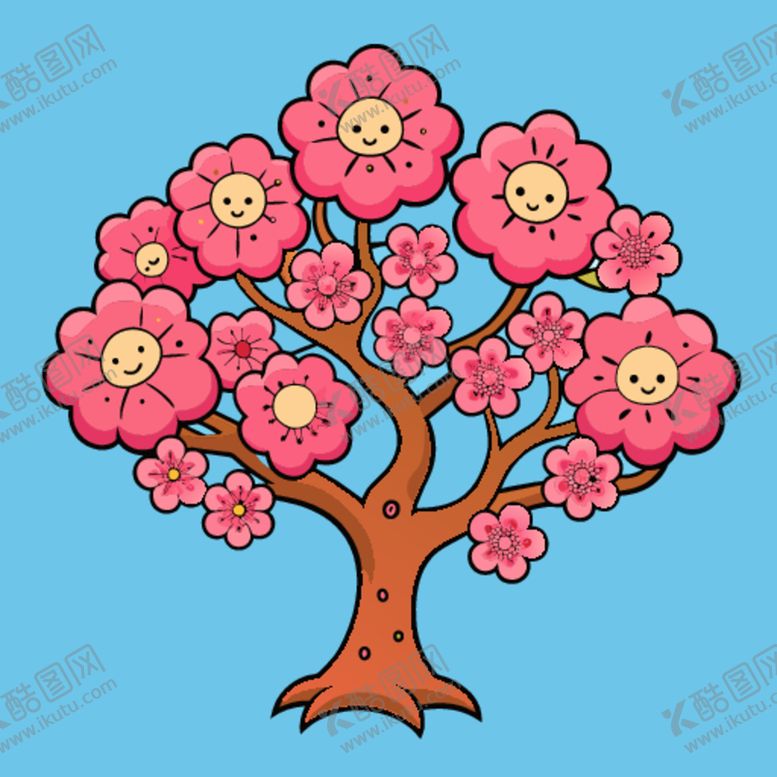 编号：66518801270710248875【酷图网】源文件下载-卡通风格梅花