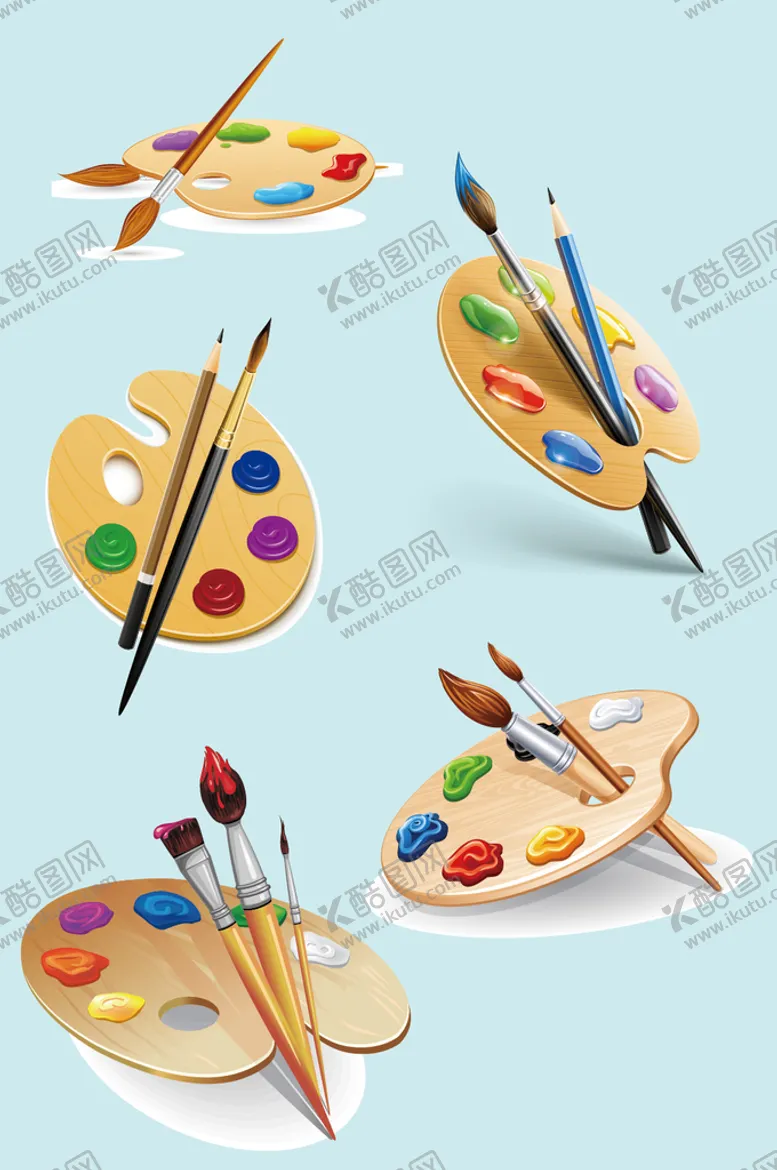 编号：86372109150423468709【酷图网】源文件下载-AI矢量画板颜料
