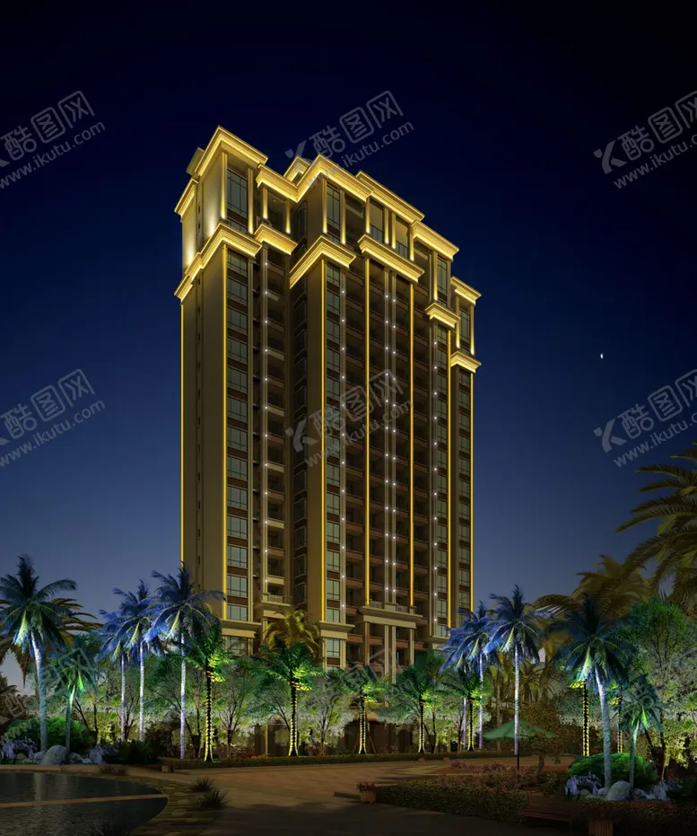 编号：60021109111616246510【酷图网】源文件下载-住宅楼亮化