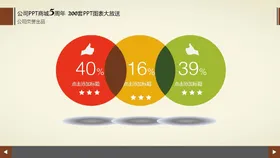 多彩图表扁平化标数据商务标元素