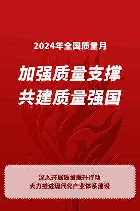 2024年全国质量月活动海报