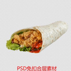 香辣鸡肉卷抠图