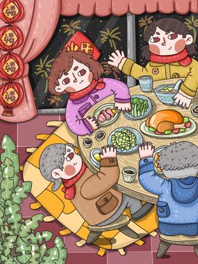奇幻国潮插画海报