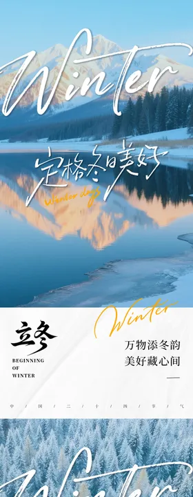 二十四节气立冬系列海报
