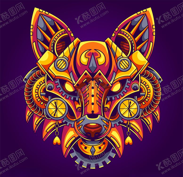 编号：48029210122341261797【酷图网】源文件下载-狐狸图案