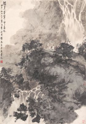 满身苍翠惊高风