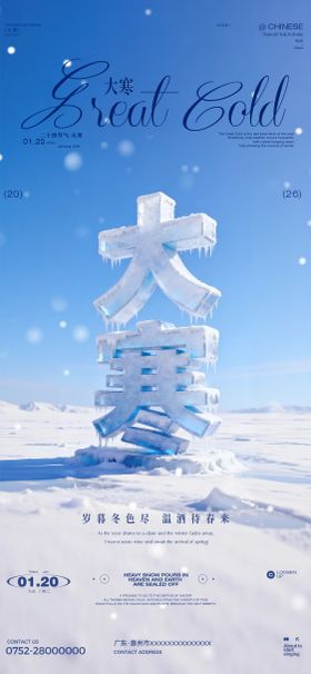 酒吧大寒节气系列海报