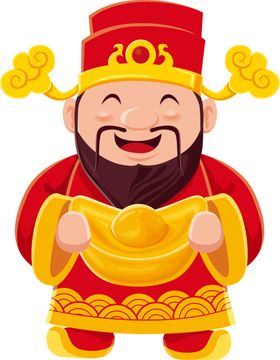 新年财神拜年PNG素材