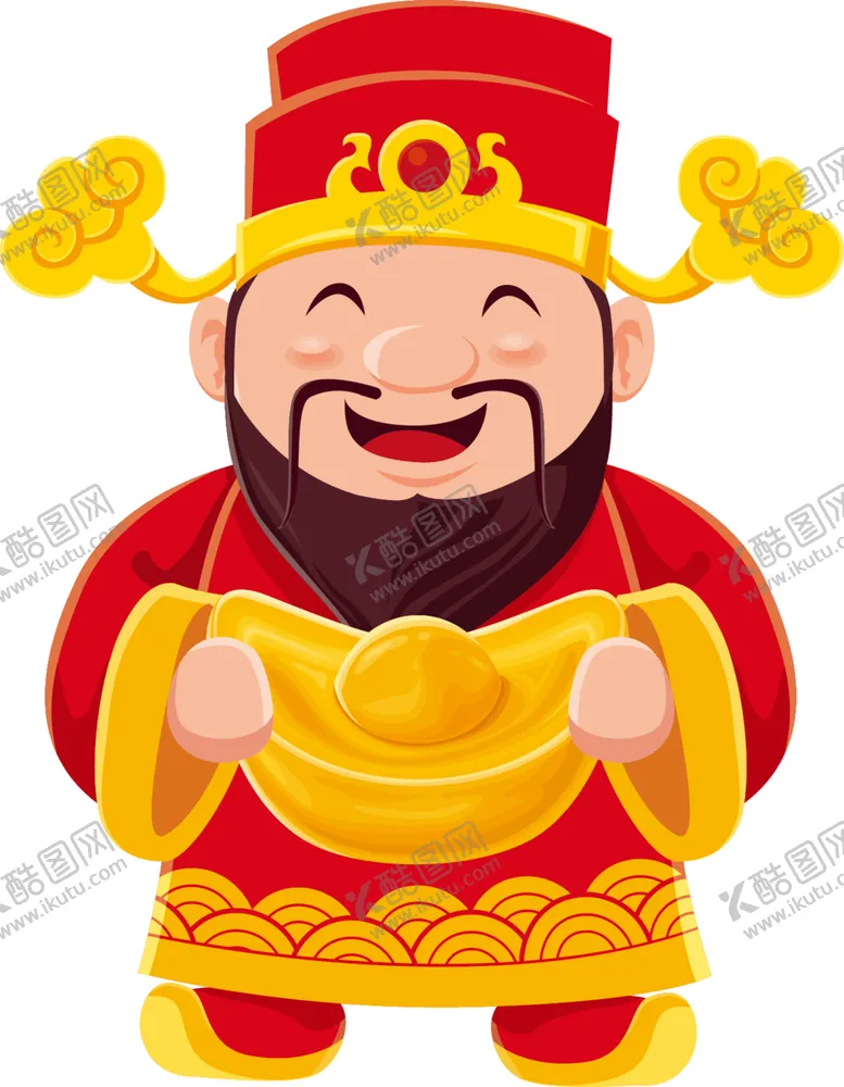 编号：31140204250636349827【酷图网】源文件下载-新年财神拜年PNG素材