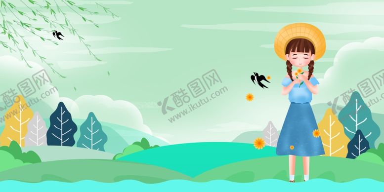 编号：43532810071714038006【酷图网】源文件下载-春天小清新背景