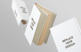 书籍样机打开画册画册画册设计展示杂志板