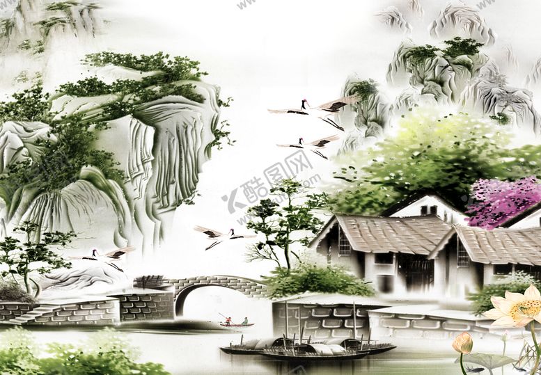 编号：10932210220805088542【酷图网】源文件下载-山水画