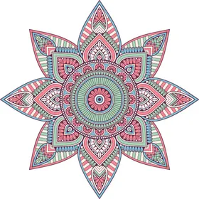 彩色复古花纹