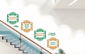 食堂楼梯文化墙