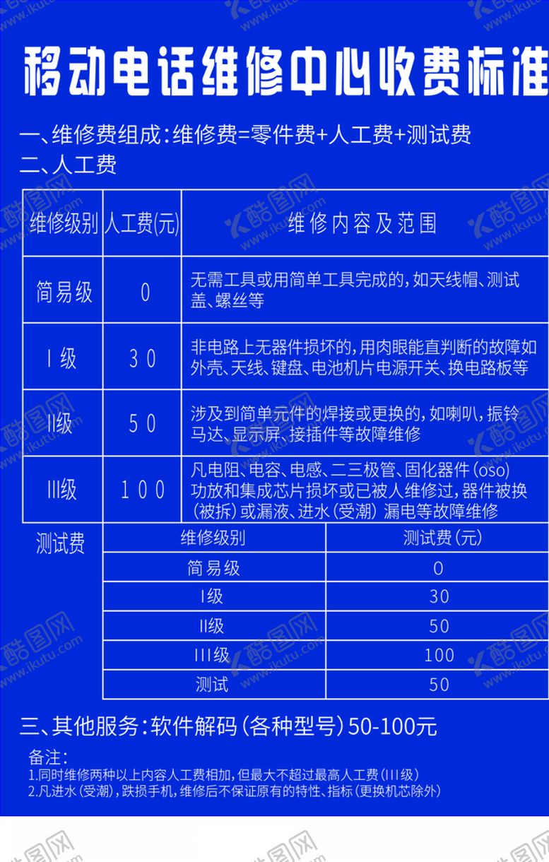编号：23346906160545071642【酷图网】源文件下载-移动电话维修中心收费标准