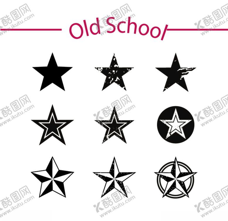 编号：18636709191251188269【酷图网】源文件下载-复古五角星