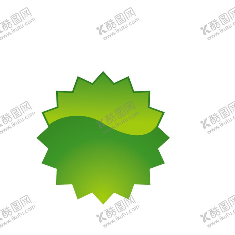 编号：44440510221426582103【酷图网】源文件下载-绿色齿形标签