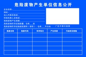 危险废物产生单位信息公开