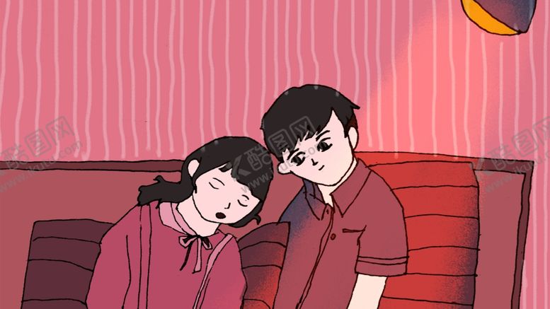 编号：51433209190219231980【酷图网】源文件下载-情侣插画