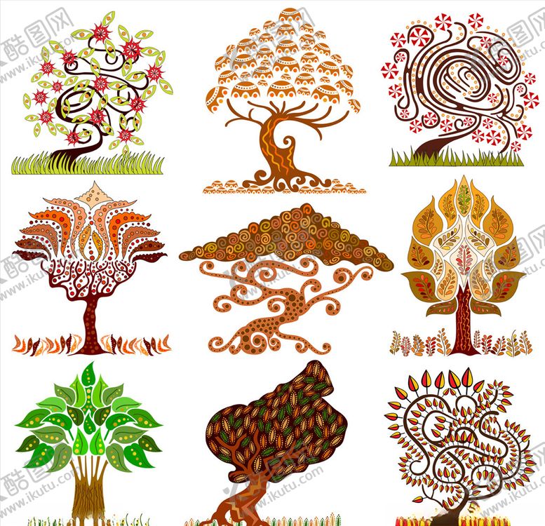 编号：20499611011514246411【酷图网】源文件下载-手绘大树图案