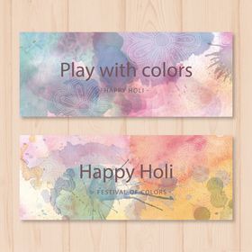 彩色节日横幅设计