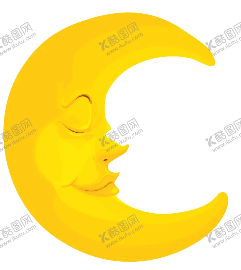 编号：82087102191957548302【酷图网】源文件下载-卡通月亮形象