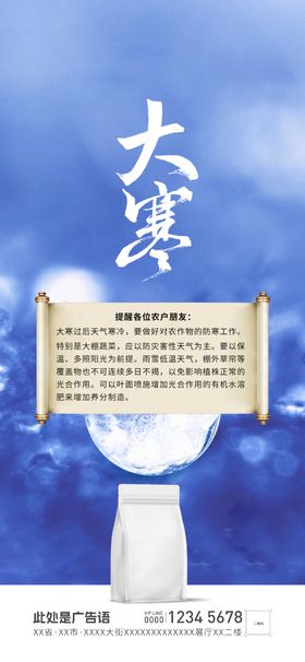 大寒节气海报