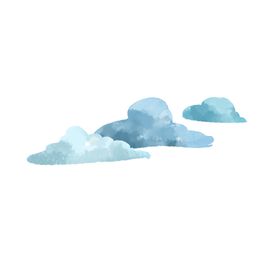 云朵云层插画卡通背景素材