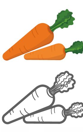 卡通手绘蔬菜素材