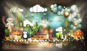 梦幻卡通动物奇幻世界场景