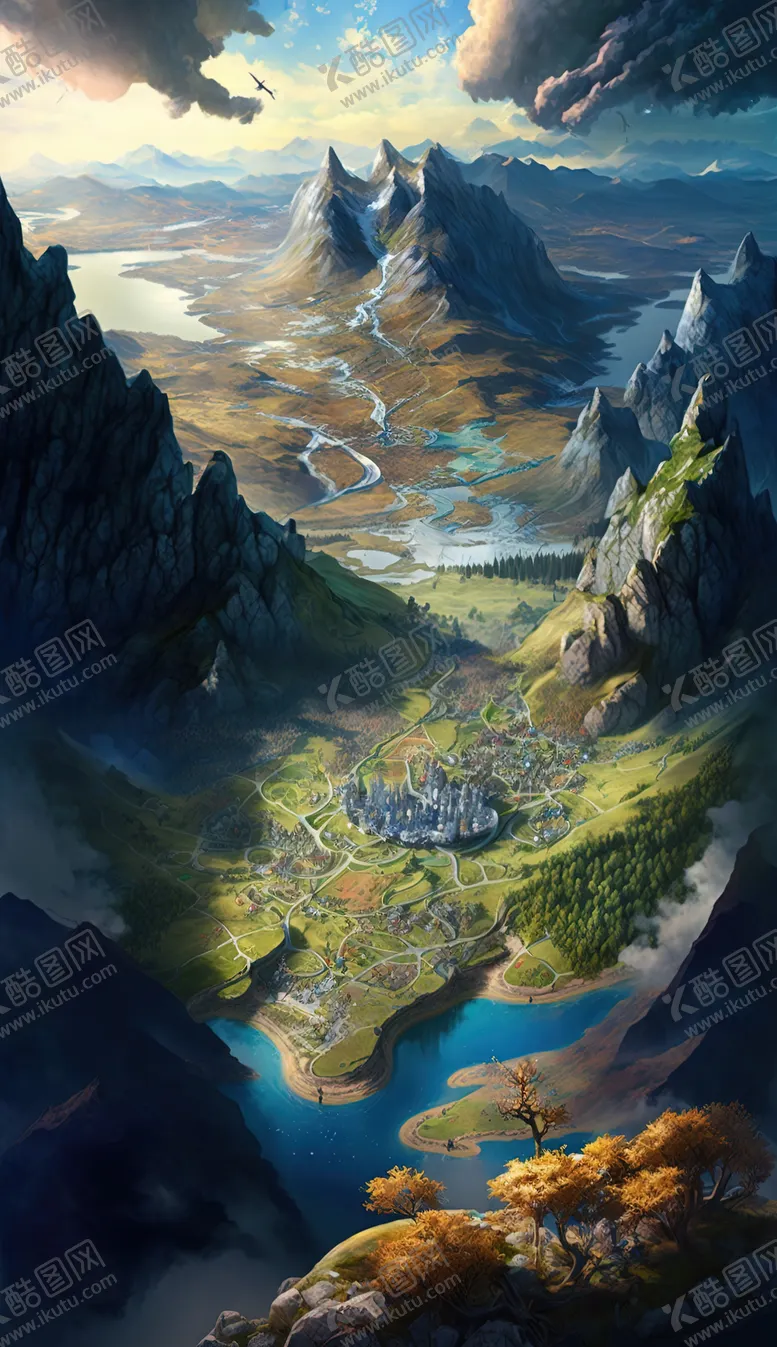 编号：12960701311800541026【酷图网】源文件下载-油画山谷