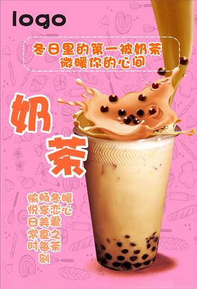 奶茶海报展板