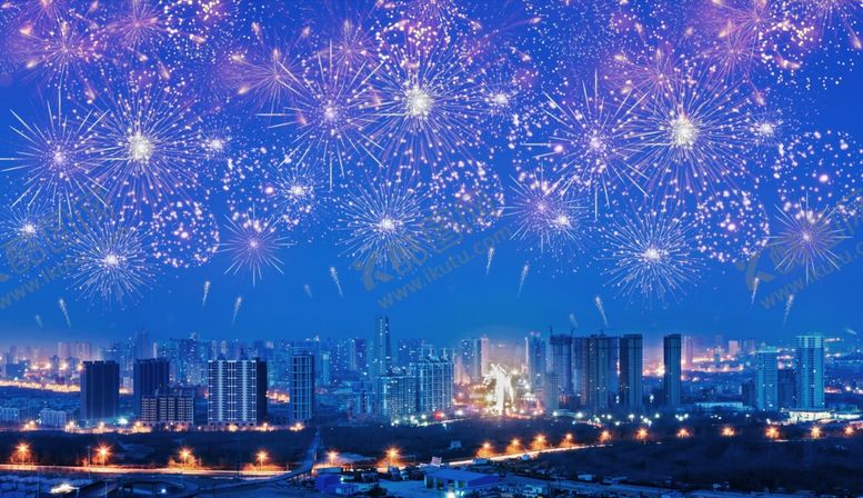 编号：12721909191120343269【酷图网】源文件下载-烟花城市背景