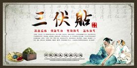 传统中医文化三伏贴养生展板