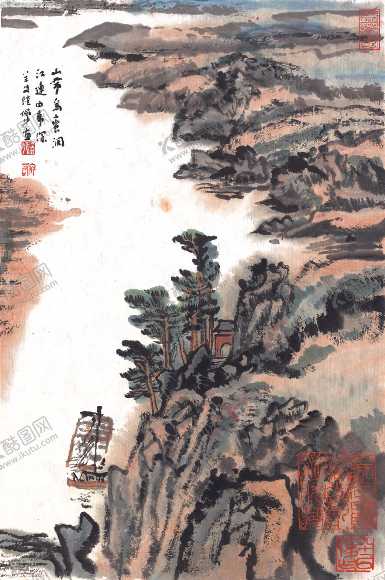 编号：84325410292329245455【酷图网】源文件下载-水墨传统国画山水