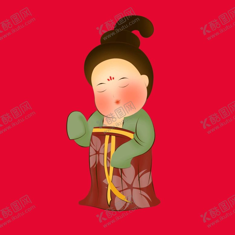 编号：97344801150040147194【酷图网】源文件下载-手绘古代仕女