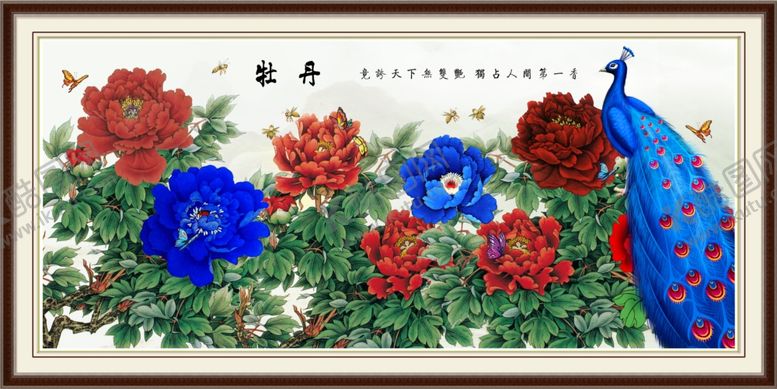 编号：57819910131141261779【酷图网】源文件下载-孔雀牡丹