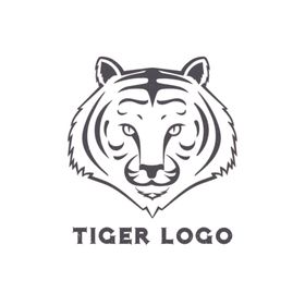 老虎图标卡通logo头像