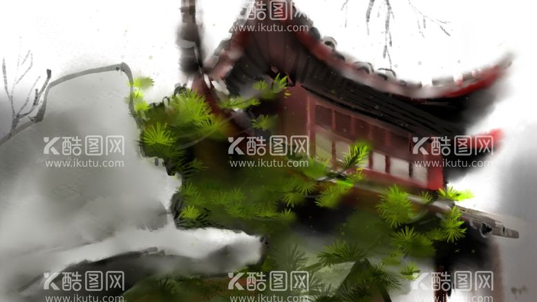 编号：43684003112215045314【酷图网】源文件下载-古典插画建筑